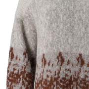 Round Neck Contrasting Loose Fit Pullover
