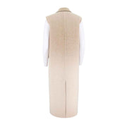 Long Woolen Lapel Vest Jacket